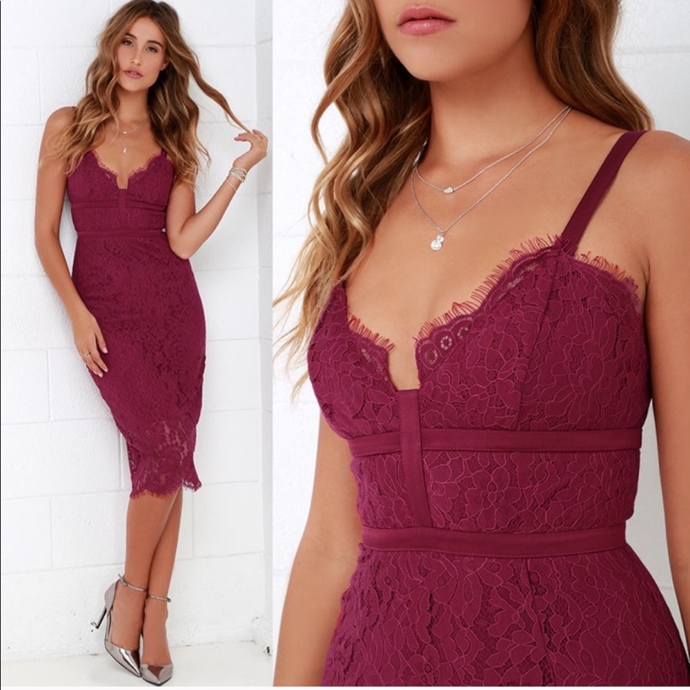Keepsake Interlude Lace Bodycon Dress - Picture 2 of 5